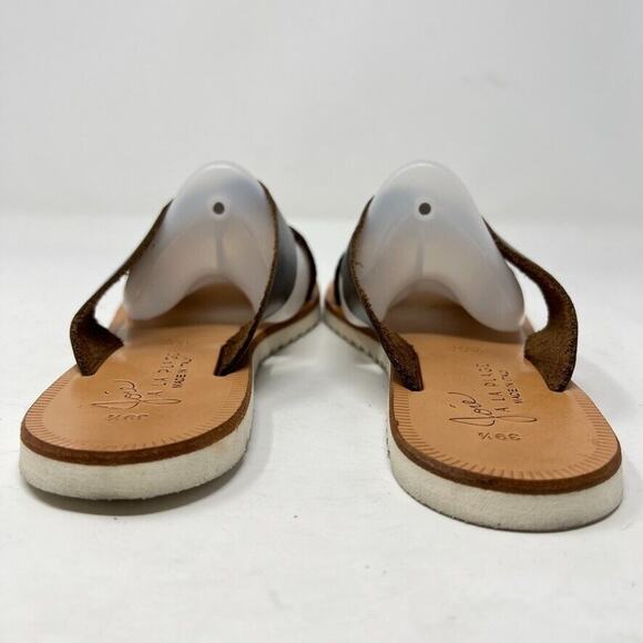 Joie A La Plage San Remo Cris Cross Silver Slide Size 39.5 US 9 - Picture 5 of 9